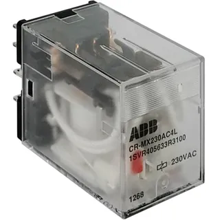 ABB 1SVR405633R7100 Interface Relay CR-MX110AC4L - 110 V AC, with LED