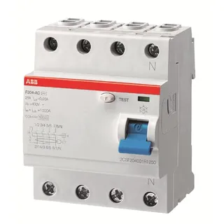 ABB 2CSF204005R2800 RCCB F204 AC-80/0.1 - 4 Pole, 80A, IΔn 100mA