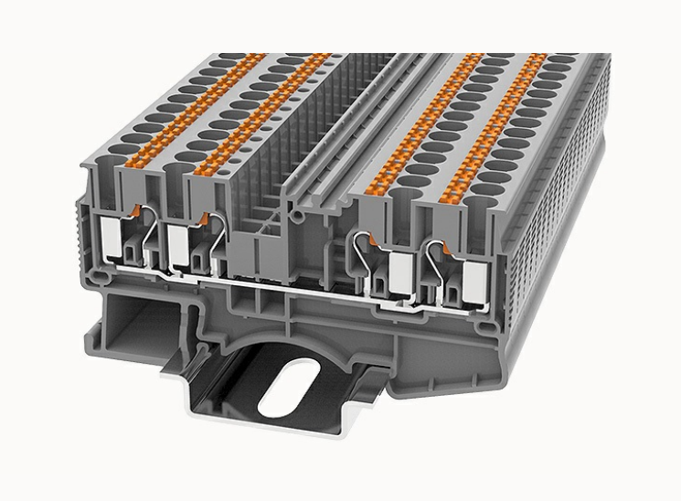 DS2.5-QU-01P-11-00A(H) DEGSON 4-Wire Push-In DIN Rail Terminal Block 2.5mm²