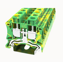 DC10-PE DEGSON Screw Type DIN-Rail Terminal Block 10mm² (PE/Ground)