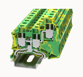 DC10-TW-PE DEGSON Screw Type Twin DIN-Rail Terminal Block 10mm² (PE/Ground)