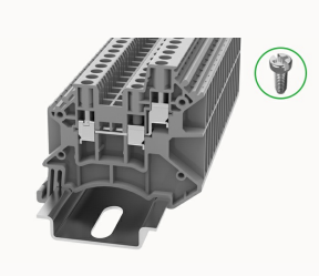 DC2.5-TW-02A DEGSON Screw Type Twin DIN-Rail Terminal Block 2.5mm²