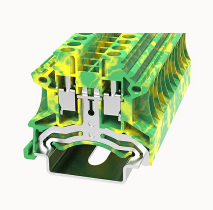 DC4-PE DEGSON Screw Type DIN-Rail Terminal Block 4mm² (PE/Ground)