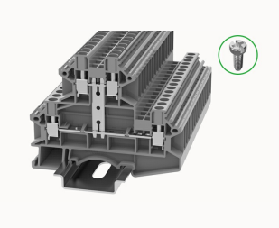DCKKB4-PV-02A DEGSON Double-Level Screw Type DIN-Rail Terminal Block 4mm² (PV)