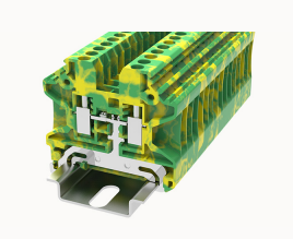 DHV2.5-PE DEGSON Screw Type DIN-Rail Terminal Block 2.5mm² (PE/Ground)