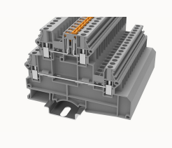 DHV4-2L-MT DEGSON Screw Type Double-Level DIN-Rail Terminal Block 4mm² (with Marker)