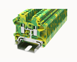 DHV4-PE DEGSON Screw Type DIN-Rail Terminal Block 4mm² (PE/Ground)