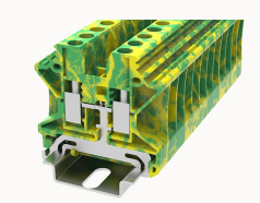 DHV6-PE DEGSON Screw Type DIN-Rail Terminal Block 6mm² (PE/Ground)