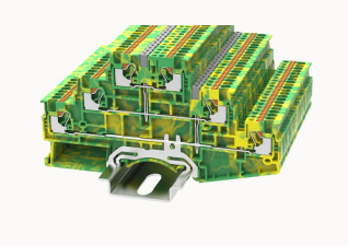 DS1.5-3L-PE DEGSON Push-In 3-Level DIN-Rail Terminal Block 1.5mm² (PE/Ground)