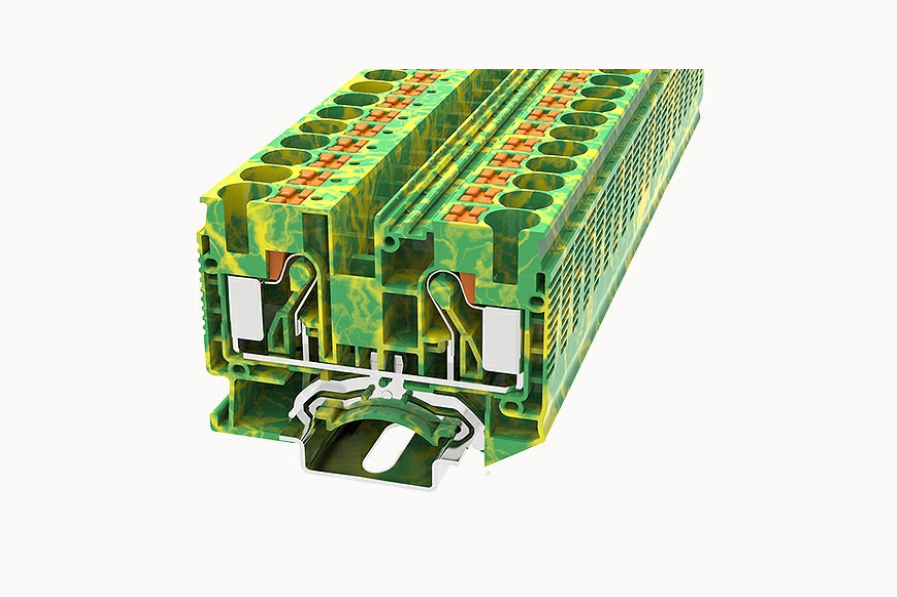 DS10-PE DEGSON Push-In DIN-Rail Terminal Block 10mm² (PE/Ground)