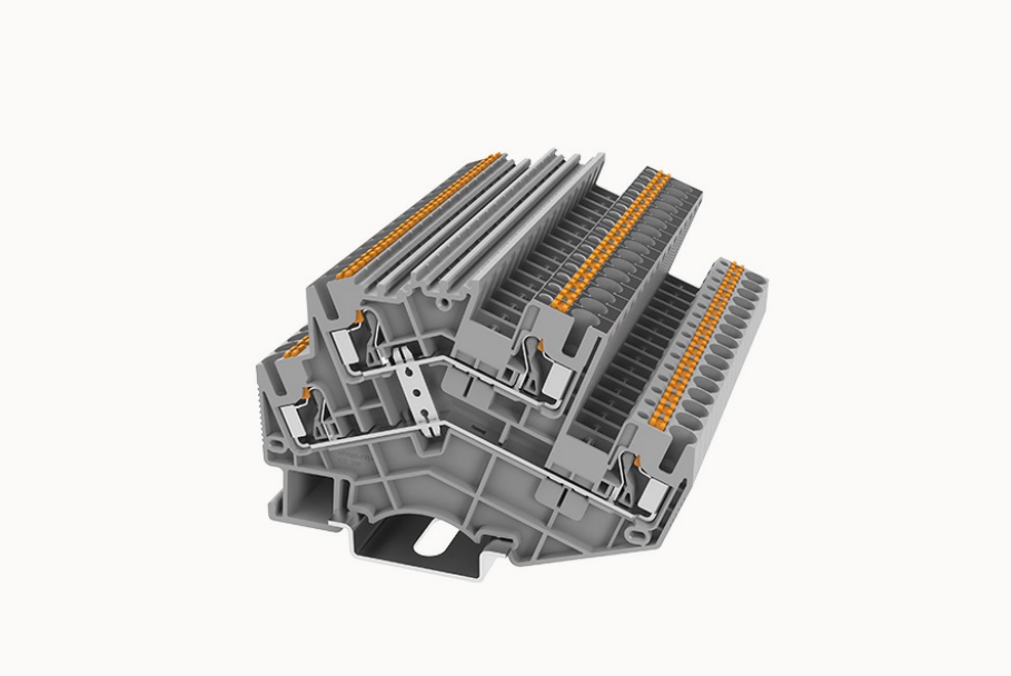 DSKKS2.5-PV DEGSON Spring-Cage Double-Level DIN-Rail Terminal Block 2.5mm² (PV)