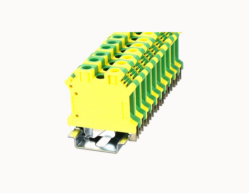 PC10-PE DEGSON Screw Type PC DIN-Rail Terminal Block 10mm² (PE/Ground)