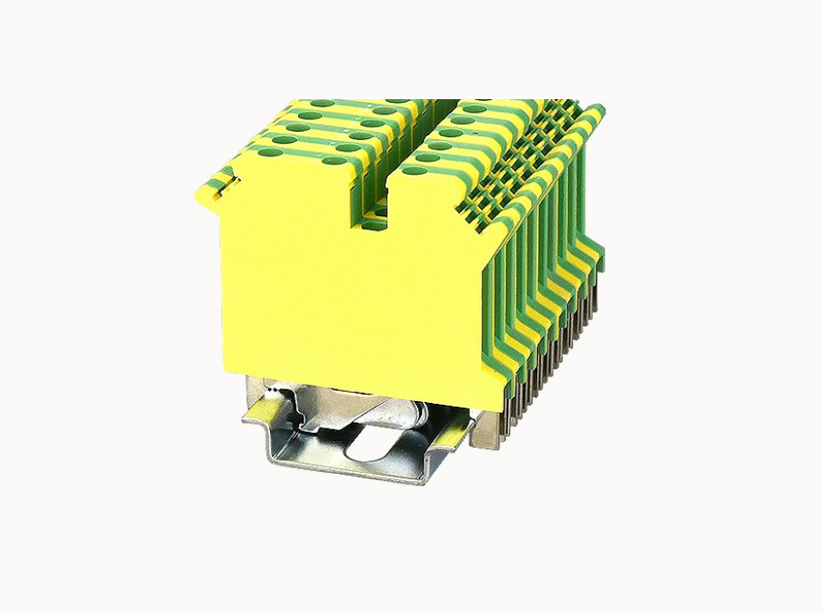 PC2.5-TW-PE DEGSON Screw Type PC Twin DIN-Rail Terminal Block 2.5mm² (PE/Ground)