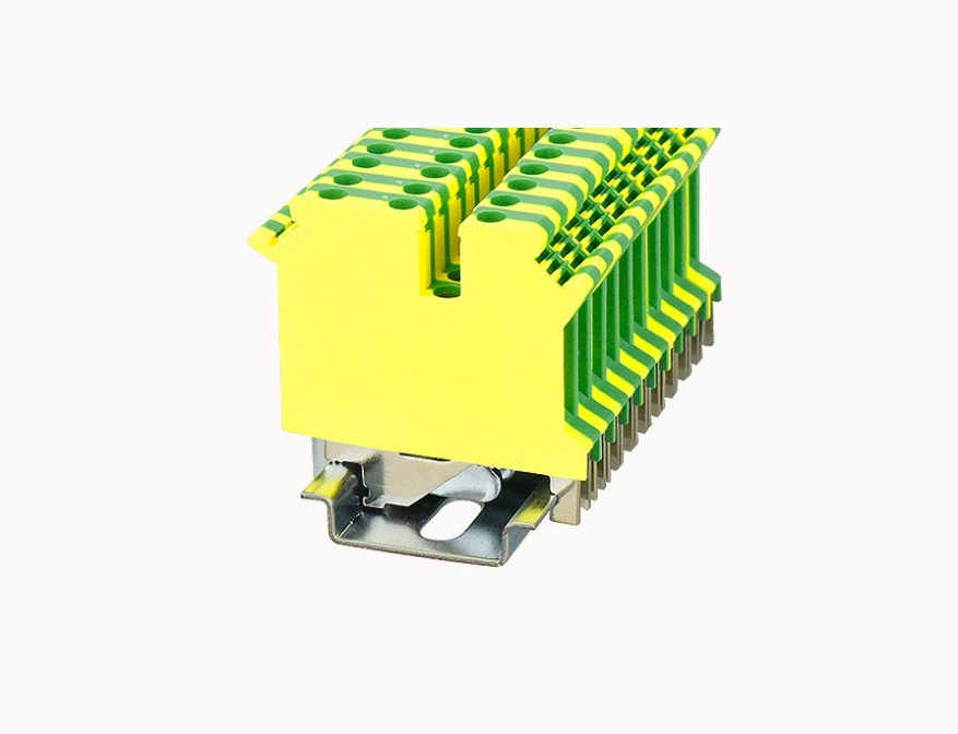 PC4-TW-PE DEGSON Screw Type PC Twin DIN-Rail Terminal Block 4mm² (PE/Ground)