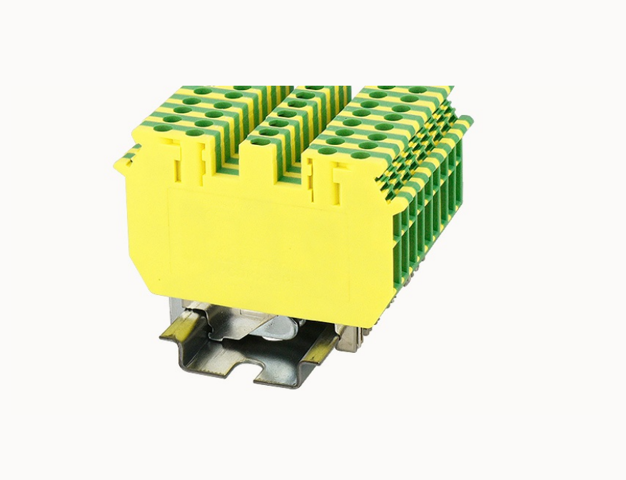 PCDK2.5-PE DEGSON Screw Type PC DIN-Rail Terminal Block (PE/Ground)