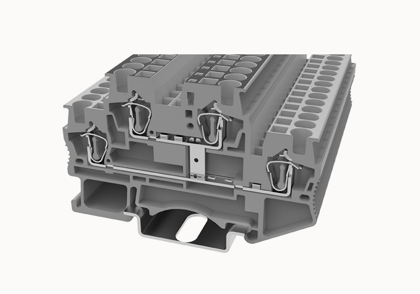 STB2.5-2L-PV DEGSON Spring-Cage Double-Level DIN-Rail Terminal Block 2.5mm² (PV)