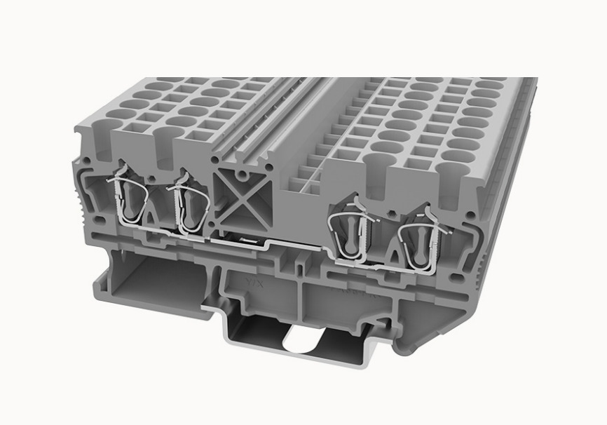 STB2.5-QU DEGSON Spring-Cage 4-Wire DIN-Rail Terminal Block 2.5mm²