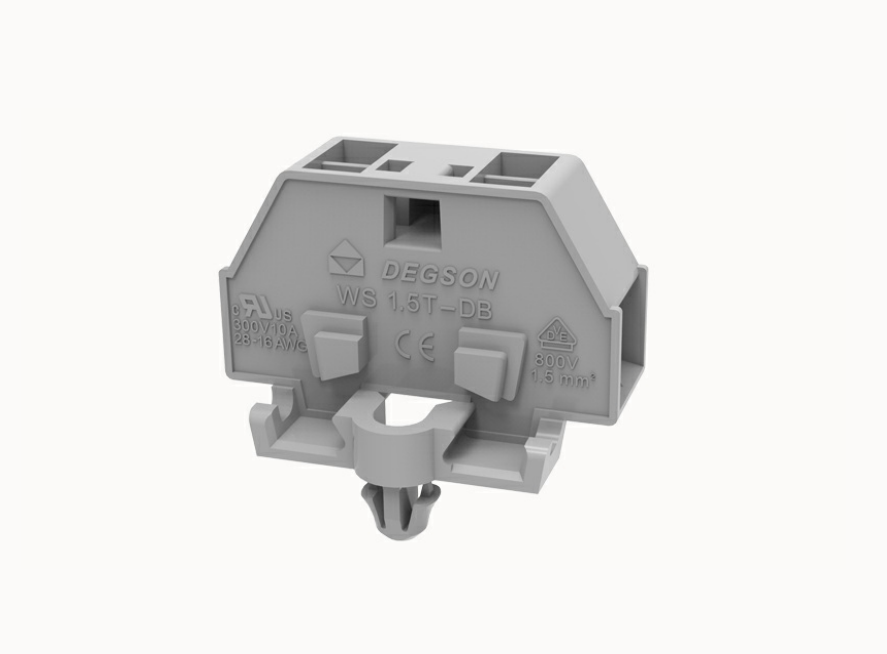 WS1.5T-DB-11A DEGSON Spring-Cage Double Bridge DIN-Rail Terminal Block 1.5mm²
