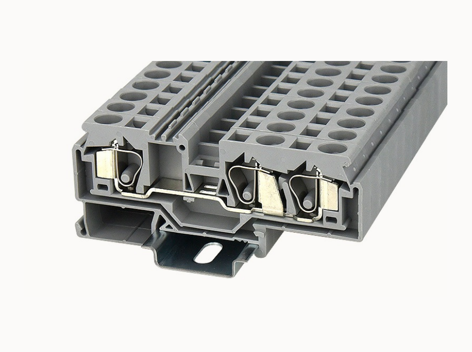 WS10-TW DEGSON Spring-Cage Twin DIN-Rail Terminal Block 10mm²