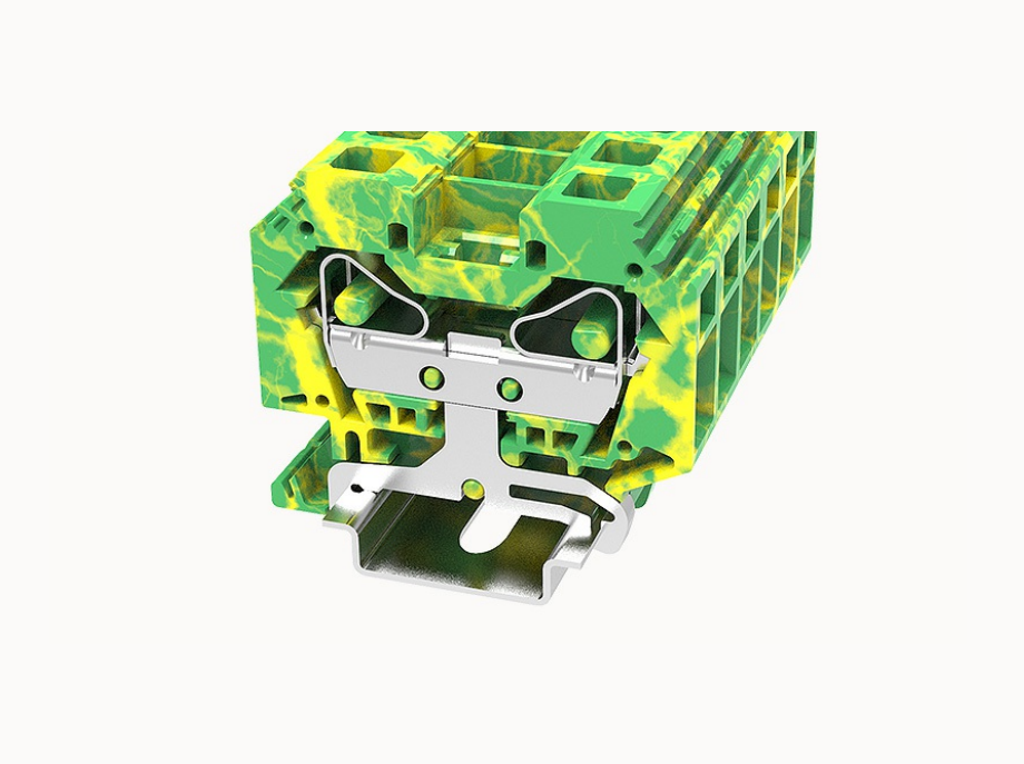 WS16-SD-PE DEGSON Spring-Cage DIN-Rail Terminal Block 16mm² (PE/Ground) (Disconnect)