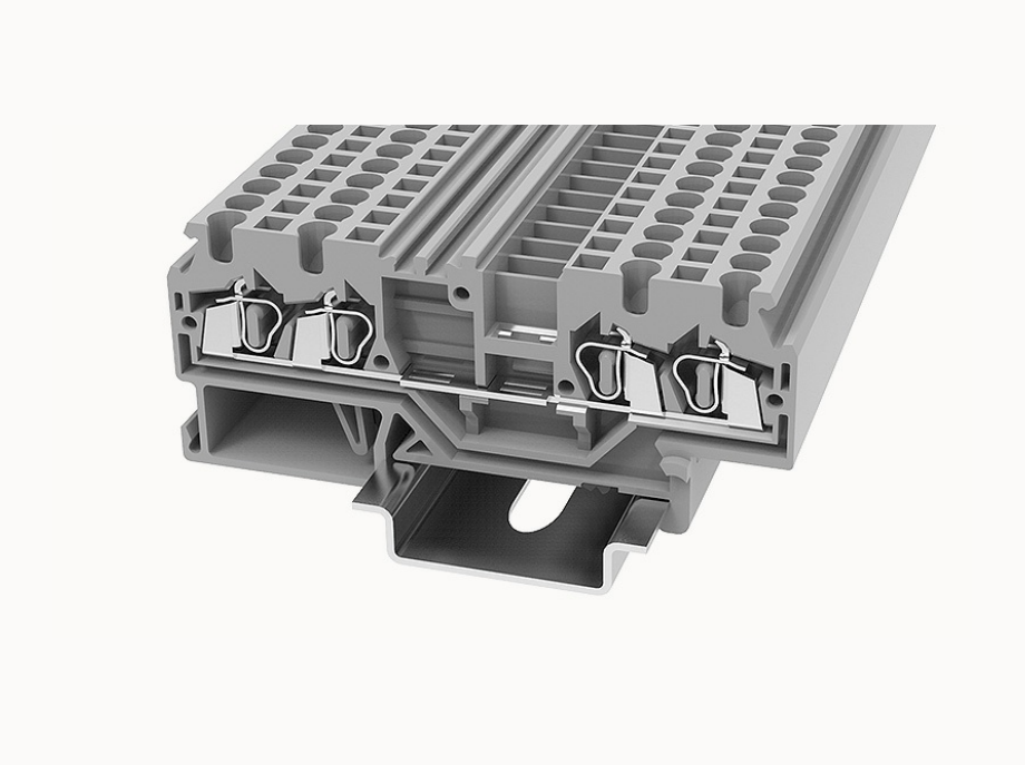 WS2.5-QU DEGSON Spring-Cage 4-Wire DIN-Rail Terminal Block 2.5mm²