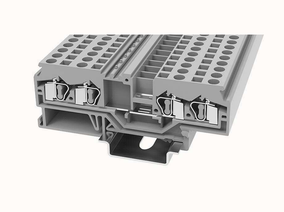 WS4-QU DEGSON Spring-Cage 4-Wire DIN-Rail Terminal Block 4mm²