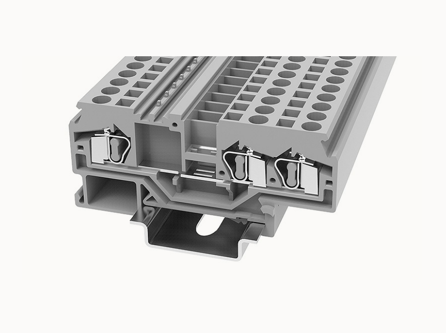 WS4-TW DEGSON Spring-Cage Twin DIN-Rail Terminal Block 4mm²