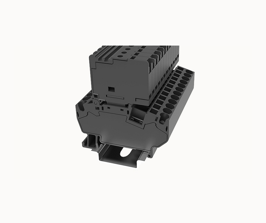 WSF4-TA-10A DEGSON Spring-Cage Fuse DIN-Rail Terminal Block 4mm² (with Actuator)