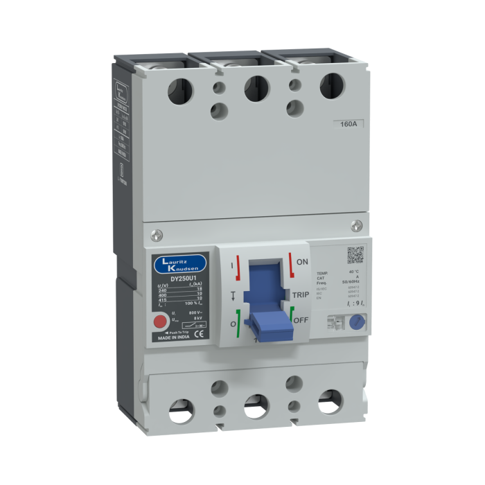 CM98195OOMO Lauritz Knudsen MCCB dsine DY250U1 - 160 A, 3 Pole, 10 kA at 415 V AC, Thermal-Magnetic Release