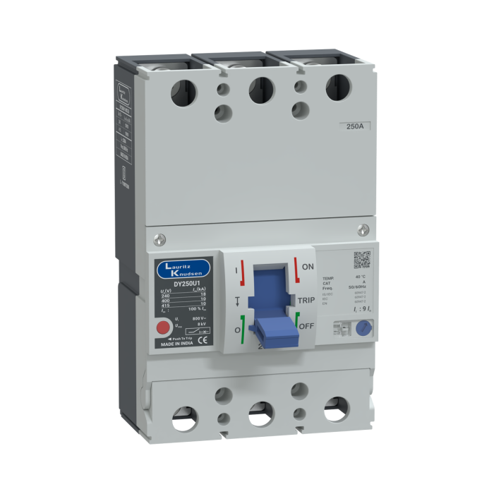 CM98195OOPO Lauritz Knudsen MCCB dsine DY250U1 - 250 A, 3 Pole, 10 kA at 415 V AC, Thermal-Magnetic Release