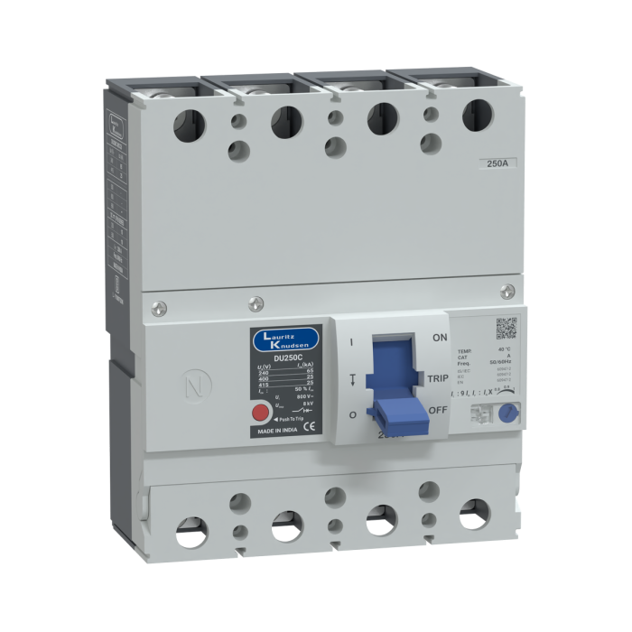 CM90634OOPO Lauritz Knudsen MCCB dsine DU250C - 250 A, 4 Pole, 25 kA at 415 V AC, Thermal-Magnetic Release
