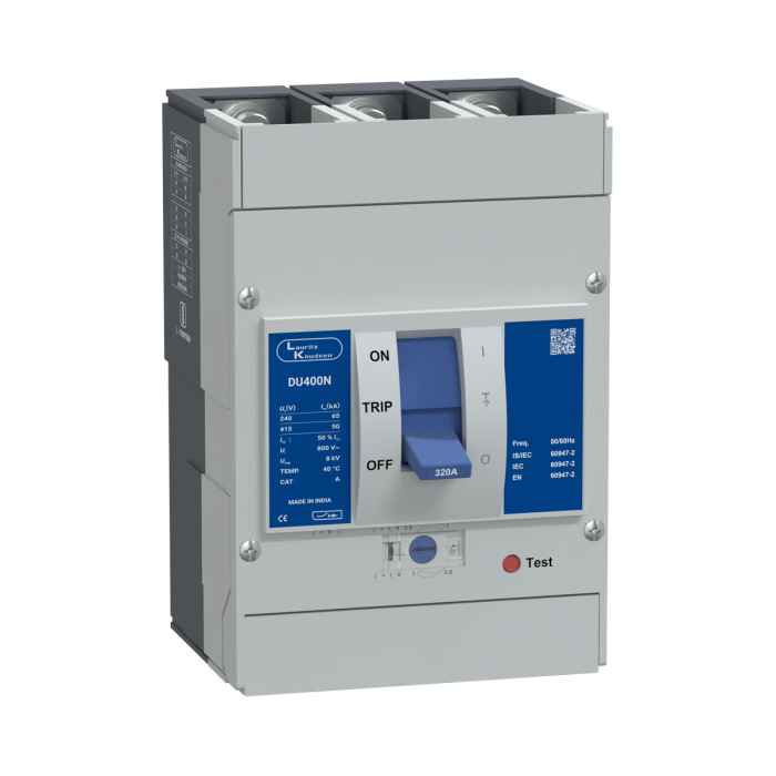 CM90886OOQO Lauritz Knudsen MCCB dsine DU400N - 320 A, 2 Pole, 65 kA at 240 V AC / 25 kA at 250 V DC, Thermal-Magnetic Release