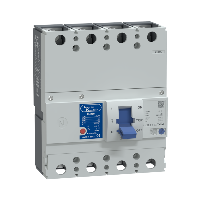 CM98065OOPO Lauritz Knudsen MCCB dsine DU250 - 250 A, 4 Pole, 36 kA at 415 V AC, Thermal-Magnetic Release
