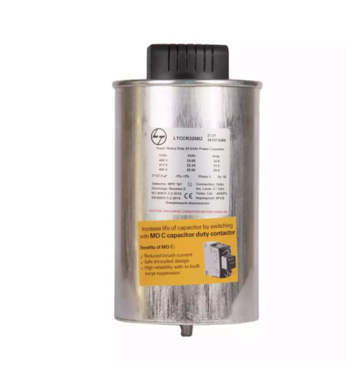 LTCCR305M2 Lauritz Knudsen PFC Capacitor LTCCR305M2 5 kVAr, 525 V - Super Heavy Duty, Cylindrical
