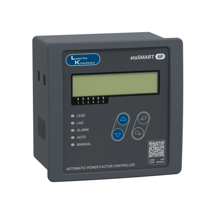 CS90885OOOO Lauritz Knudsen APFC Controller etaSMART R 6 - 6 contactor steps, 96 x 96 mm