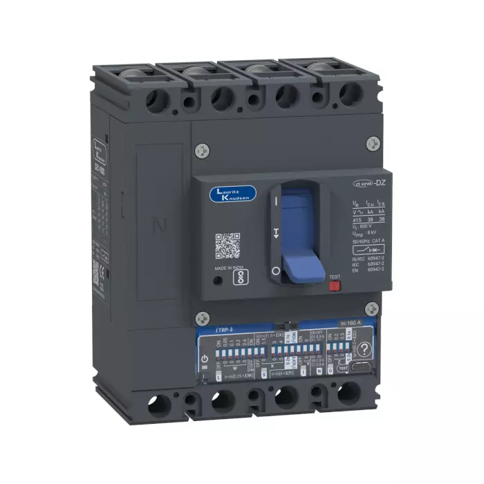 DZ7F1000NXF1AOOOO Lauritz Knudsen MCCB dsine DZ7 - 1000 A, 4 Pole, 50 kA, Microprocessor Release iTRP1