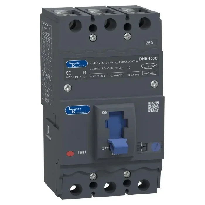 CM91612OODOOG Lauritz Knudsen MCCB dsine DN0 - 25 A, 3 Pole, 25 kA, Thermal-Magnetic Release
