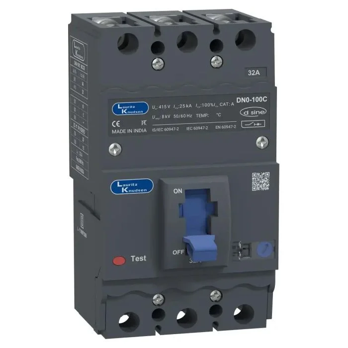 CM91612OOEOOG Lauritz Knudsen MCCB dsine DN0 - 32 A, 3 Pole, 25 kA, Thermal-Magnetic Release