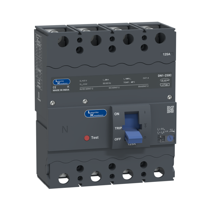 CM90642OOLO Lauritz Knudsen MCCB dsine DN1 - 125 A, 4 Pole, 25 kA, Thermal-Magnetic Release