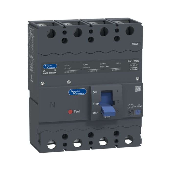 CM90642OOMO Lauritz Knudsen MCCB dsine DN1 - 160 A, 4 Pole, 25 kA, Thermal-Magnetic Release