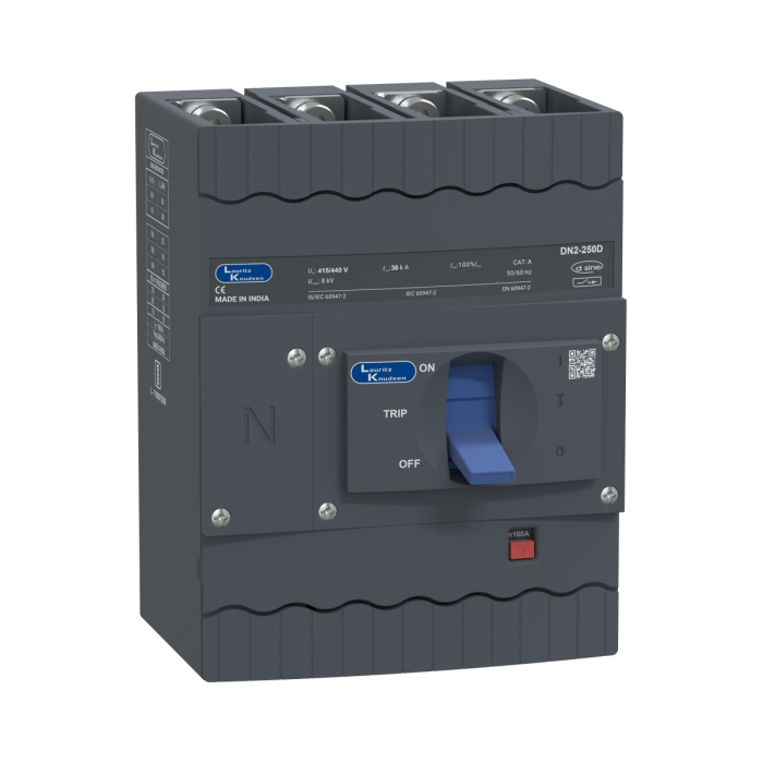 CM92108OOM1OG Lauritz Knudsen MCCB dsine DN2 - 160 A, 4 Pole, 36 kA, Thermal-Magnetic Release