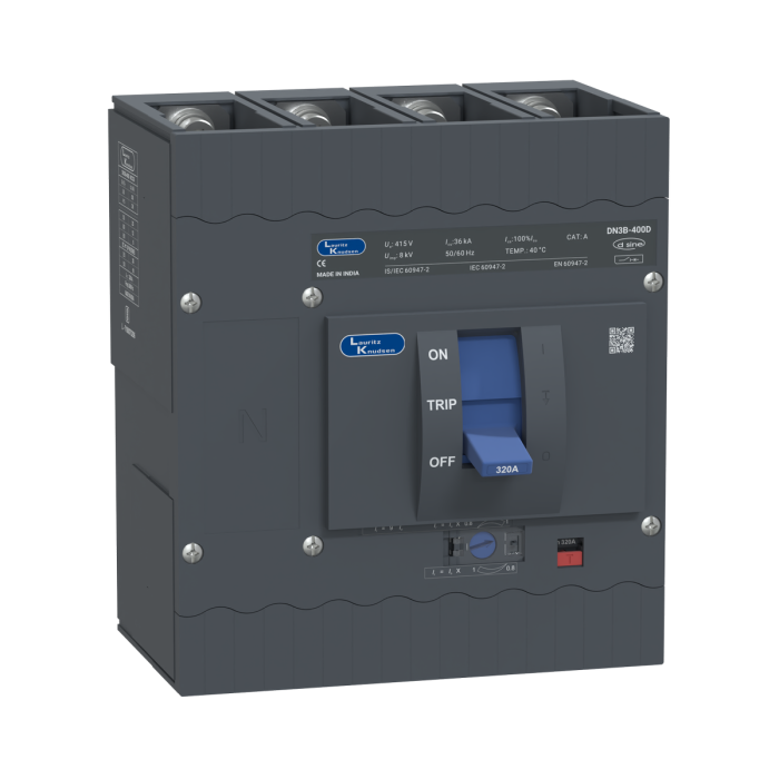 CM98403OOQOOG Lauritz Knudsen MCCB dsine DN3B - 320 A, 4 Pole, 36 kA, Thermal-Magnetic Release