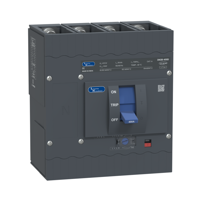 CM98403OOROOG Lauritz Knudsen MCCB dsine DN3B - 400 A, 4 Pole, 36 kA, Thermal-Magnetic Release