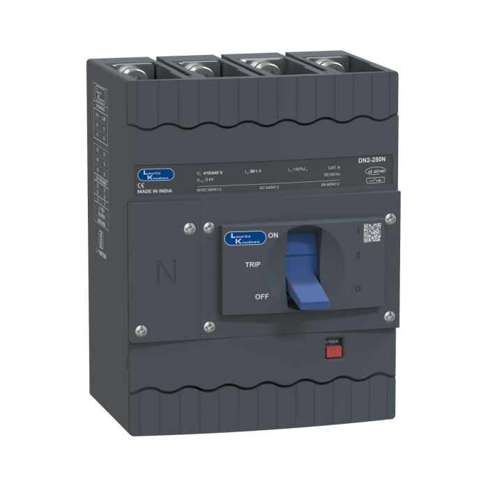 CM92105OOM1OG Lauritz Knudsen MCCB dsine DN2 - 160 A, 4 Pole, 50 kA, Thermal-Magnetic Release