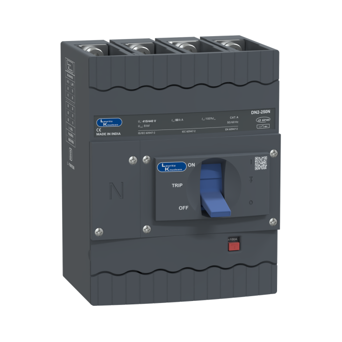CM92158OOOOX1 Lauritz Knudsen MCCB dsine DN2 - 100 A, 4 Pole, 50 kA, Microprocessor Release MTX1.0
