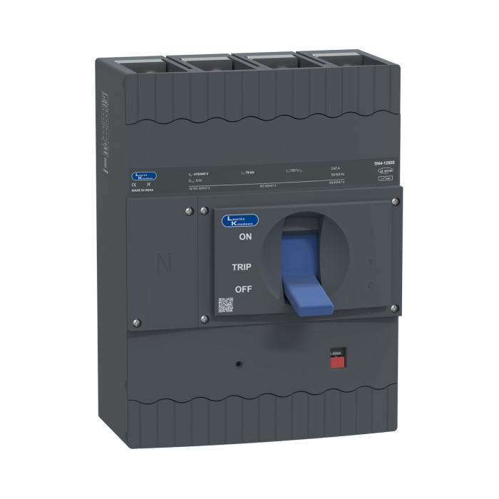 CM96115OOOOX1 Lauritz Knudsen MCCB dsine DN4 - 800 A, 4 Pole, 70 kA, Microprocessor Release MTX1.0