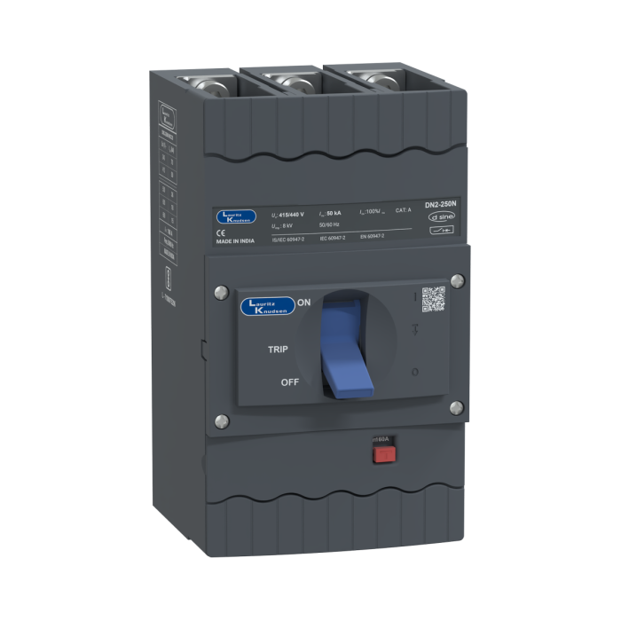 CM92075OOOOAG Lauritz Knudsen MCCB dsine DN2 - 160 A, 3 Pole, 50 kA, Microprocessor Release MTX2.0