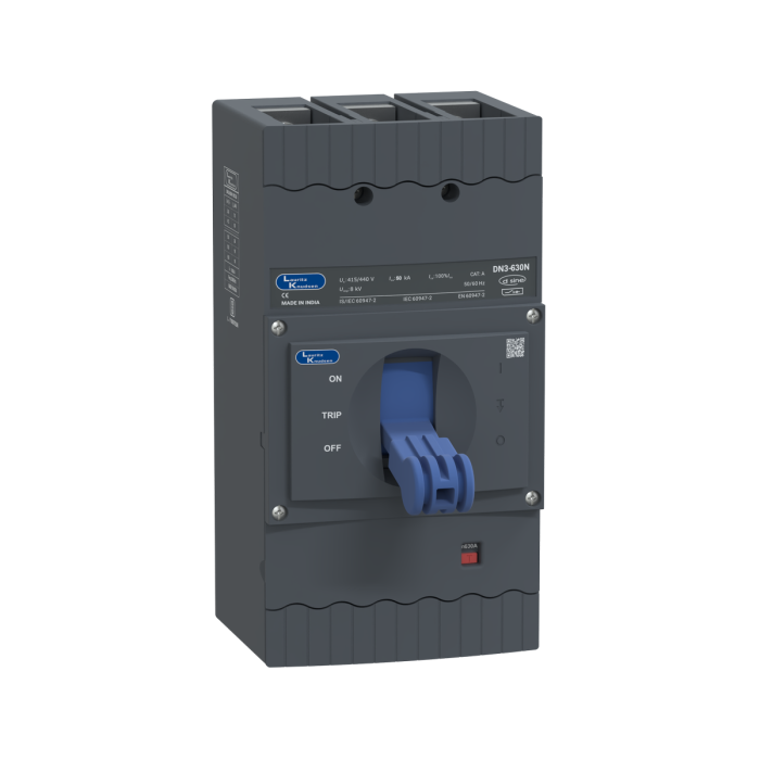 CM93006OOOOAG Lauritz Knudsen MCCB dsine DN3 - 630 A, 3 Pole, 50 kA, Microprocessor Release MTX2.0